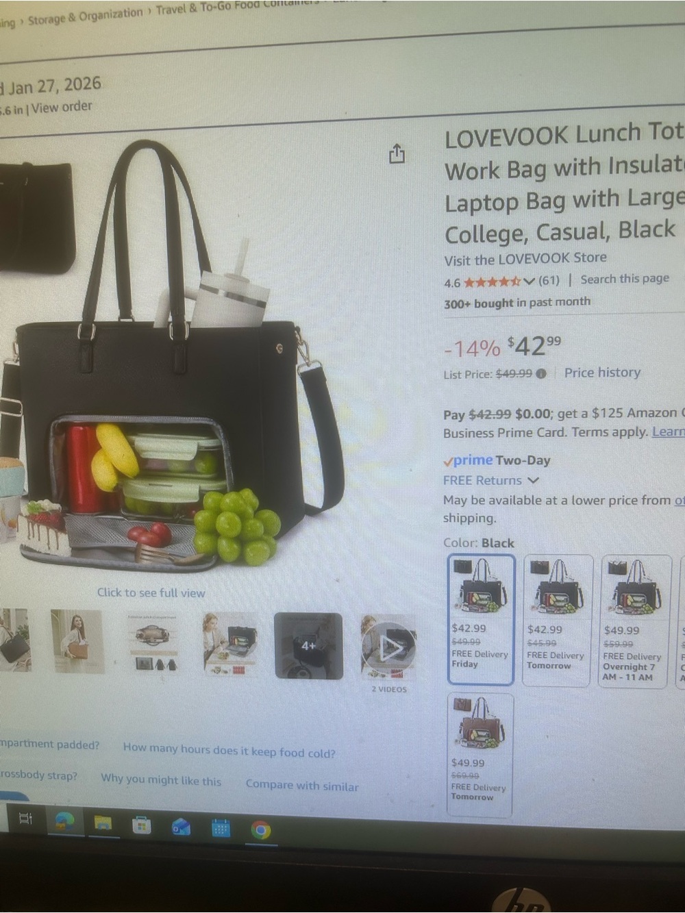 NWT Work bag/lunch bag